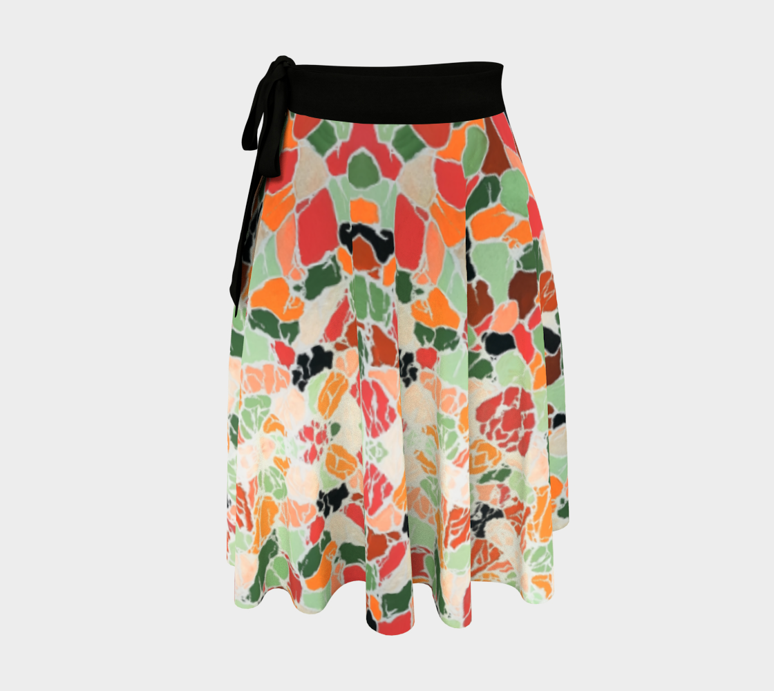 Faded Vintage Mosaic Wrap Skirt preview