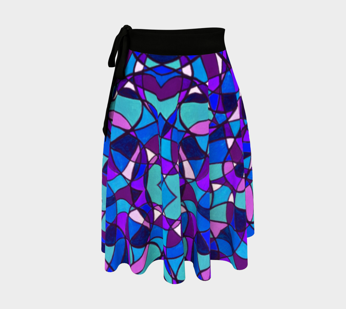 Peacock Stained Glass I Wrap Skirt preview #1