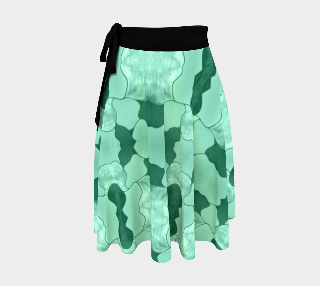 Lime Patchwork Wrap Skirt preview