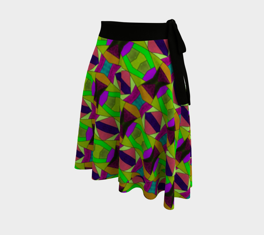 Green Weave Wrap Skirt thumbnail #3