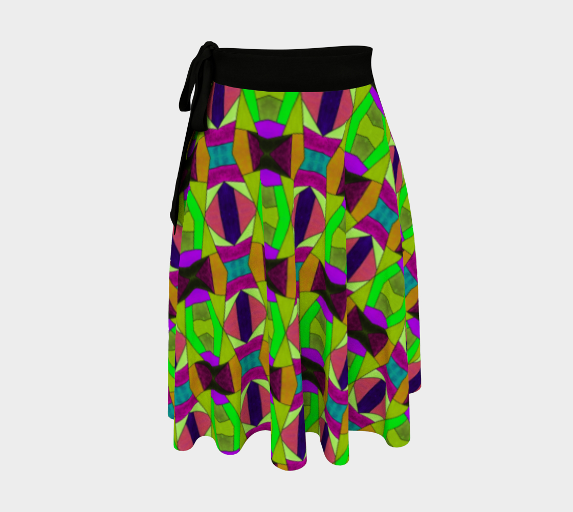 Green Weave Wrap Skirt thumbnail #2