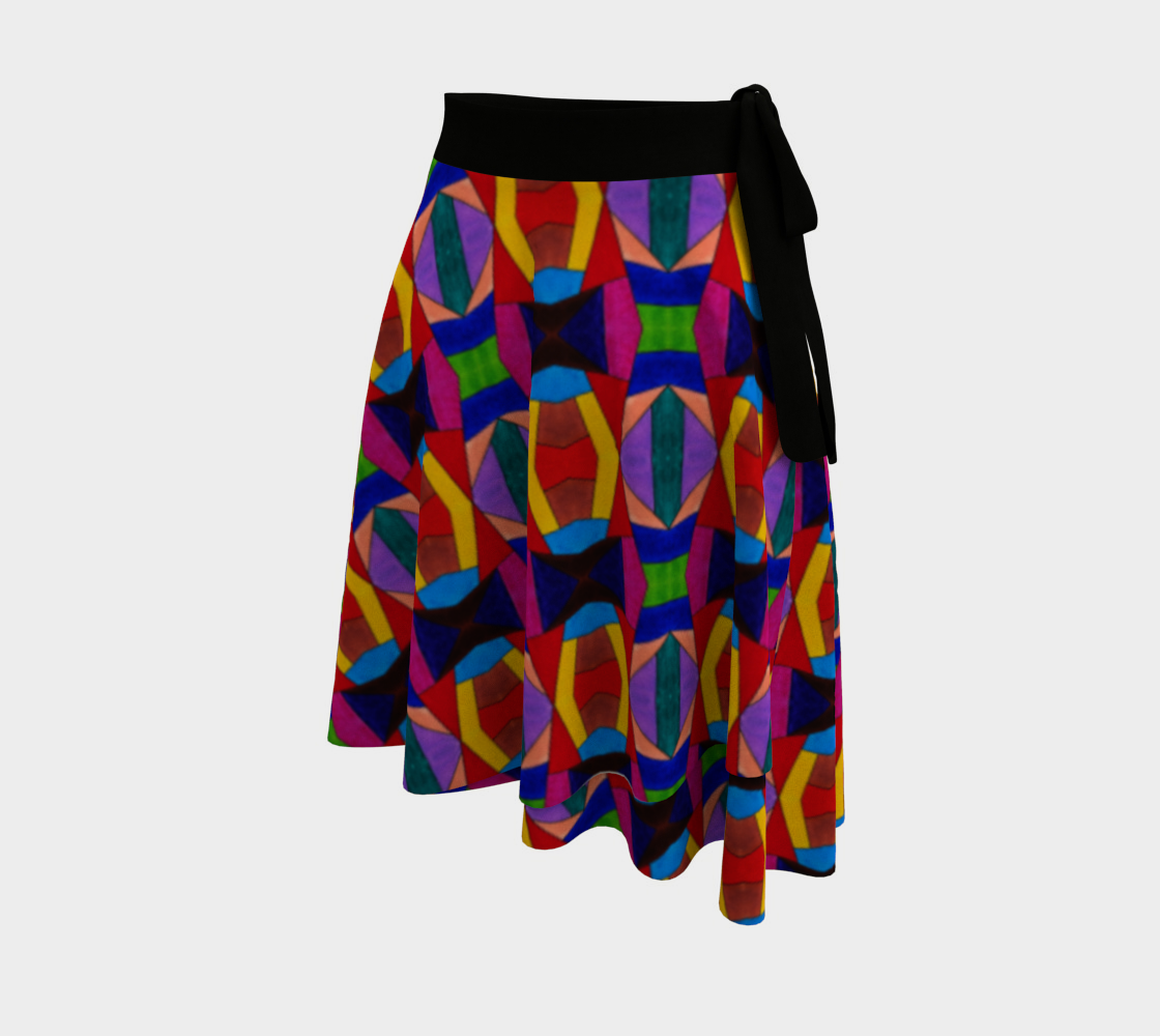 Red Weave Wrap Skirt preview #2