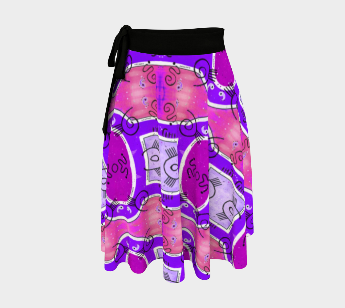 Tribal Rose Wrap Skirt 3D preview