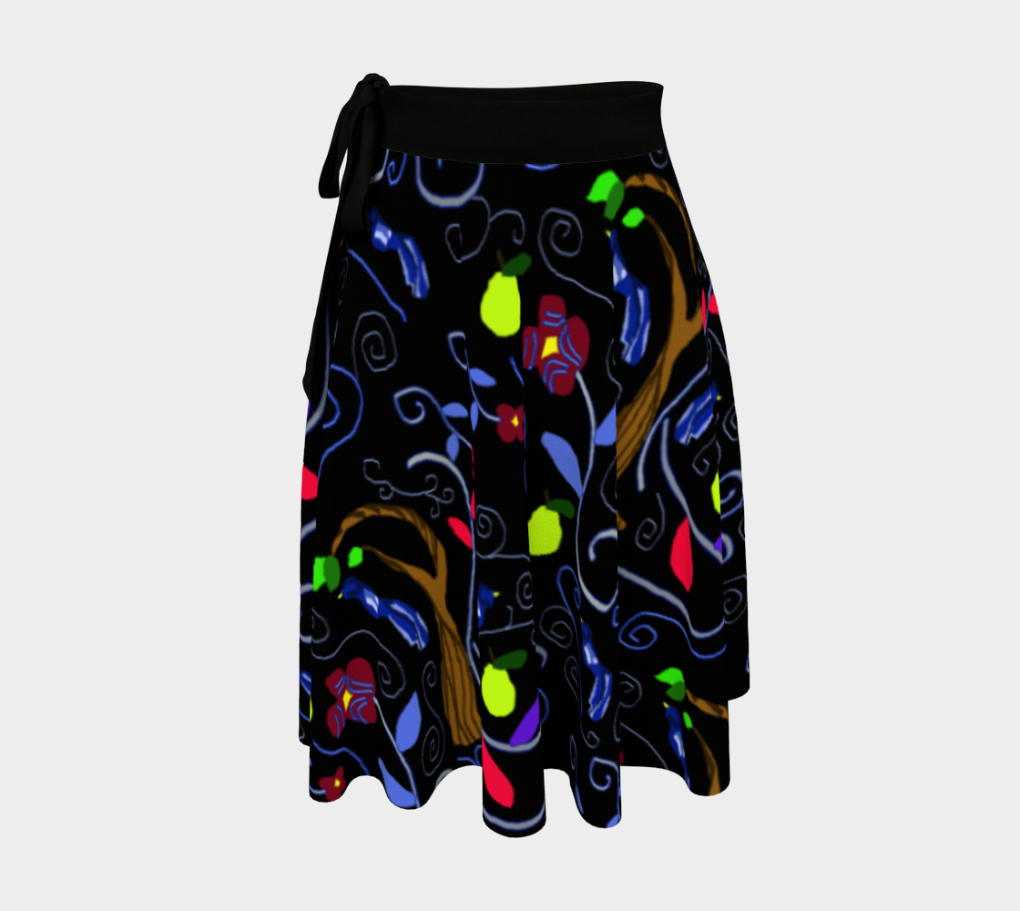 Birds and Scrolls Wrap Skirt preview
