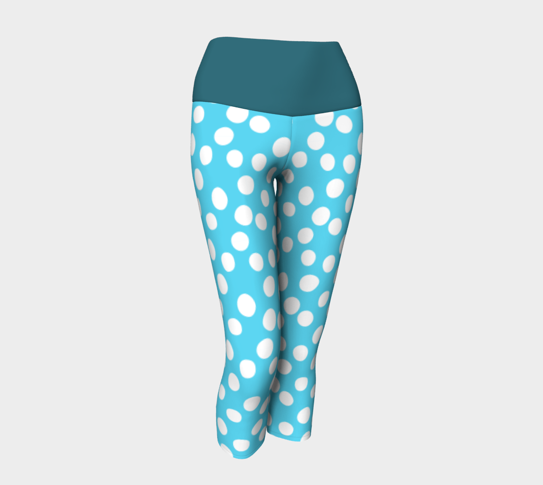 All About the Dots Yoga Capris - Blue preview