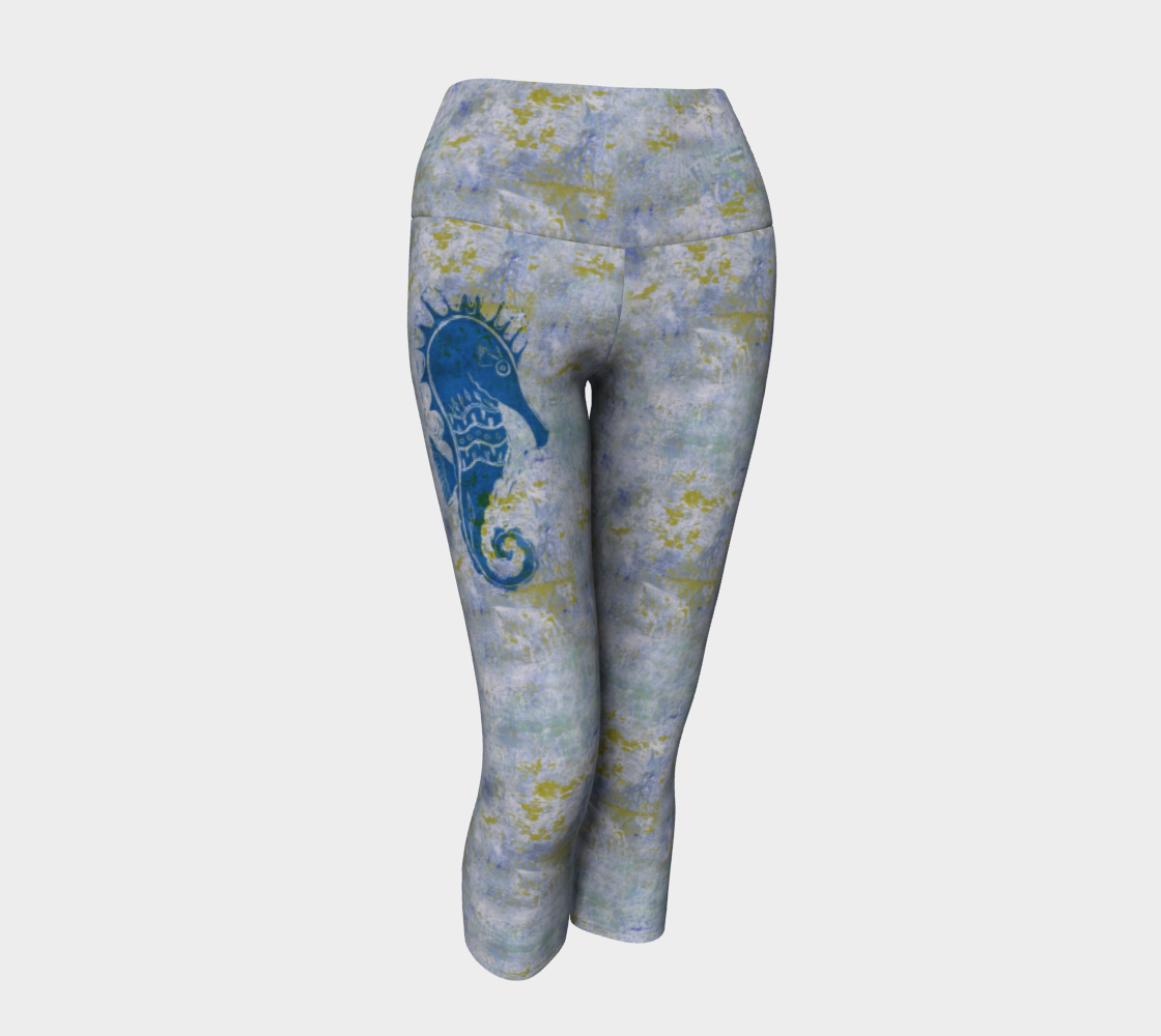 Blue Splatter Print with Seahorse preview #1