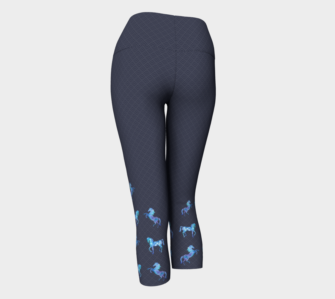 Rider's Capris with Blue Horses preview #3