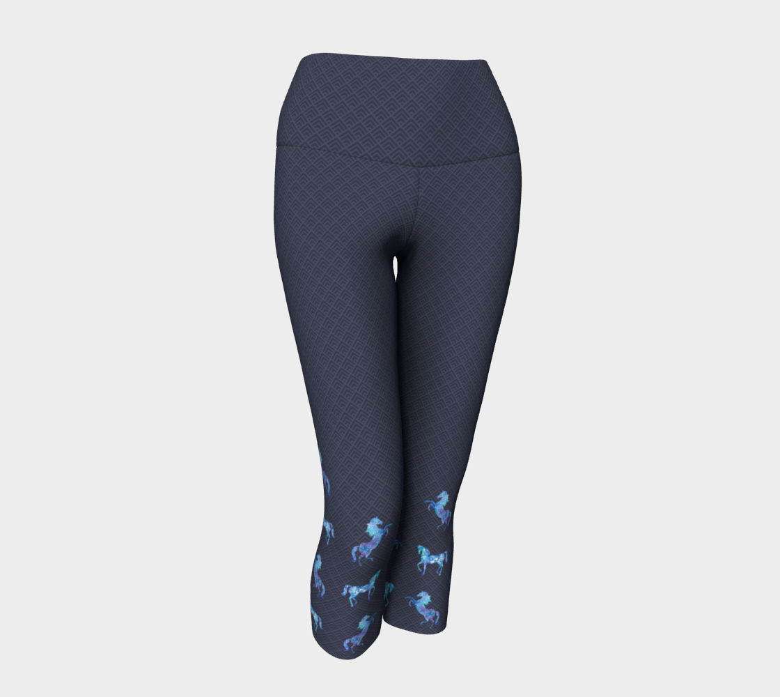 Rider's Capris with Blue Horses preview #1