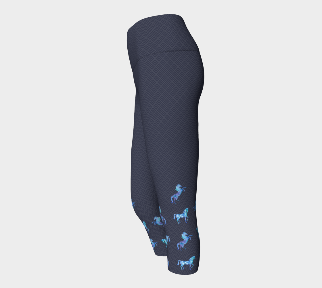 Rider's Capris with Blue Horses preview #2