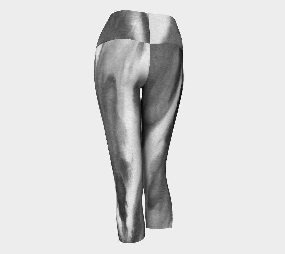 Black and White Chevron Yoga Capri preview #3