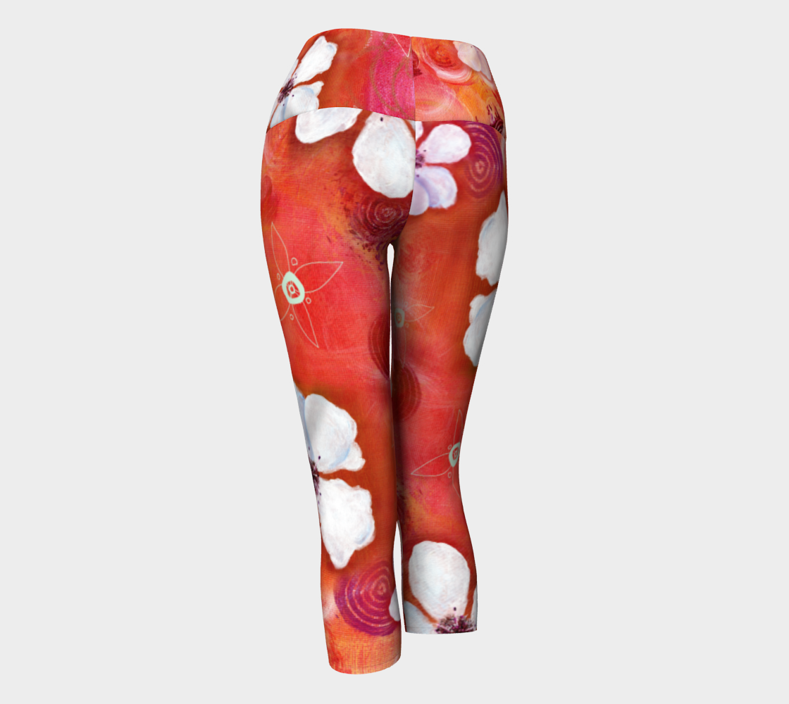 Red Painted Flowers and Swirls preview #3
