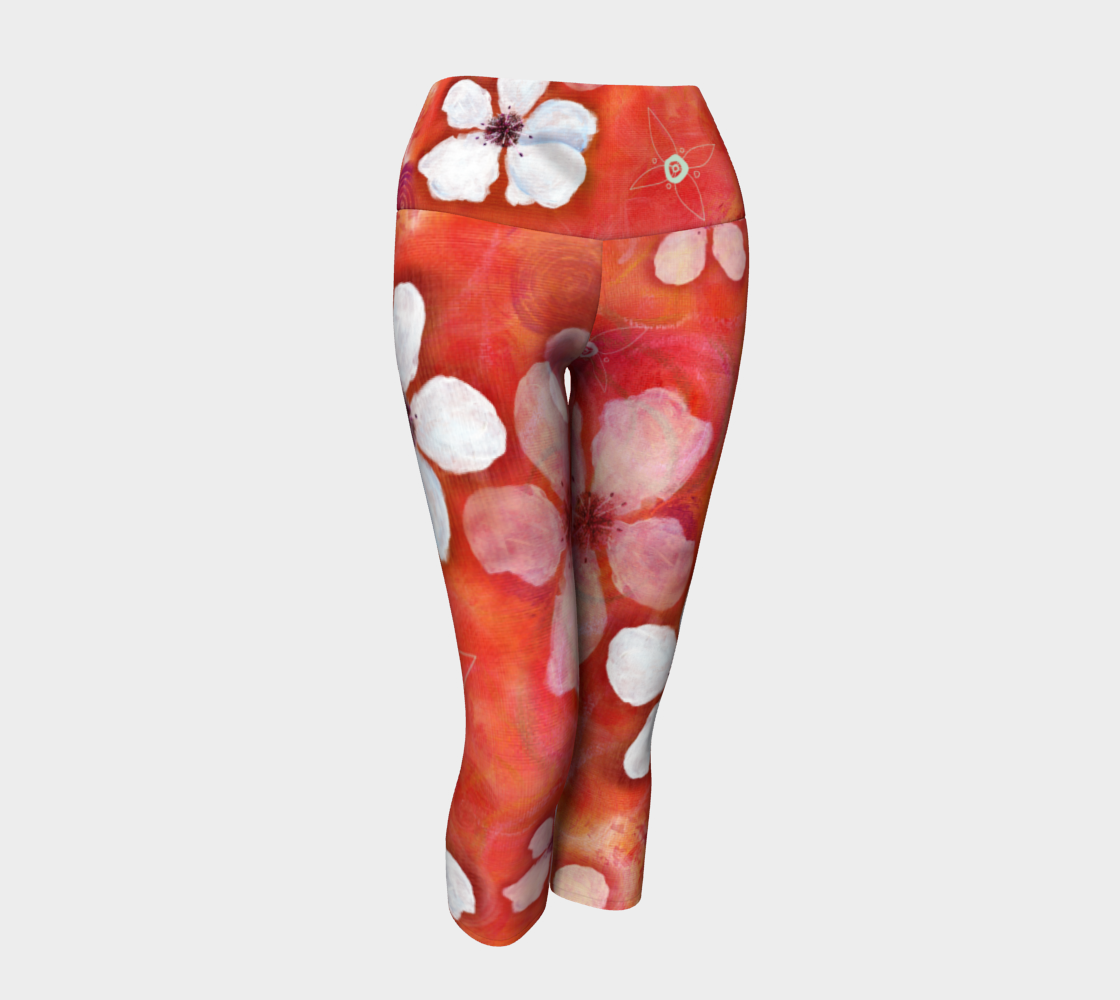 Red Painted Flowers and Swirls preview #1