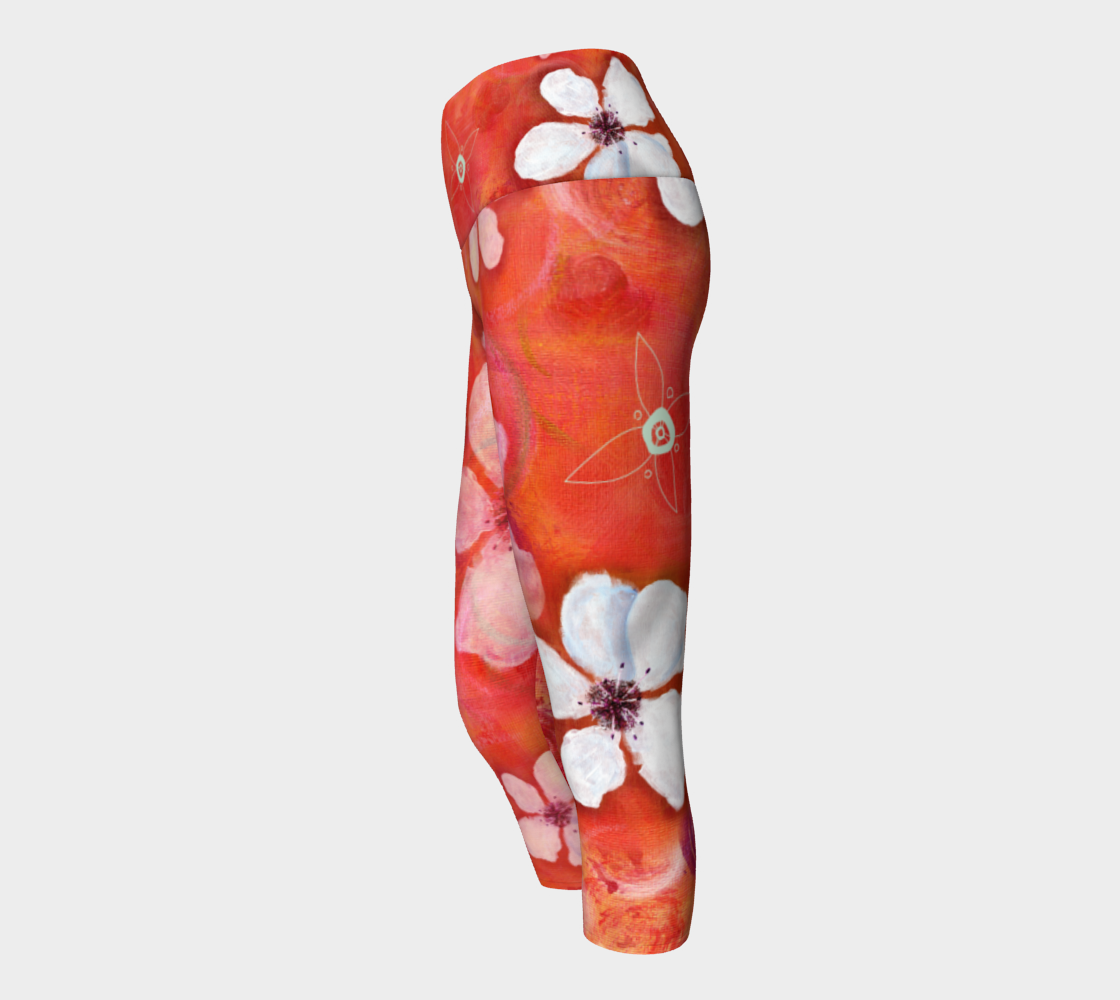 Red Painted Flowers and Swirls preview #2