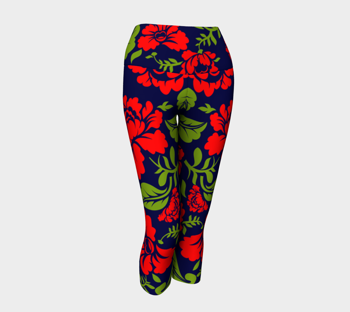 Bright Floral Print Red Roses preview #1