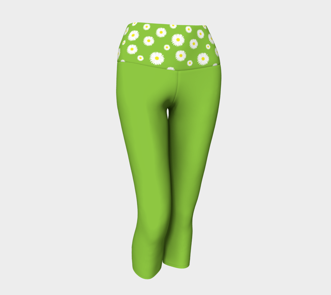 Green Yoga Capris with Daisy, Daisy Band preview