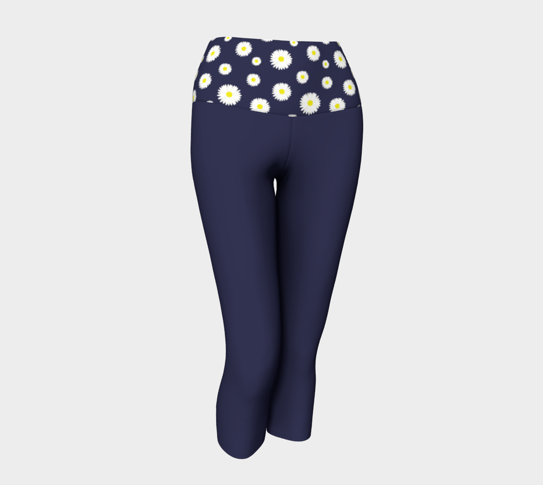 Navy Yoga Capris with Daisy, Daisy Band preview