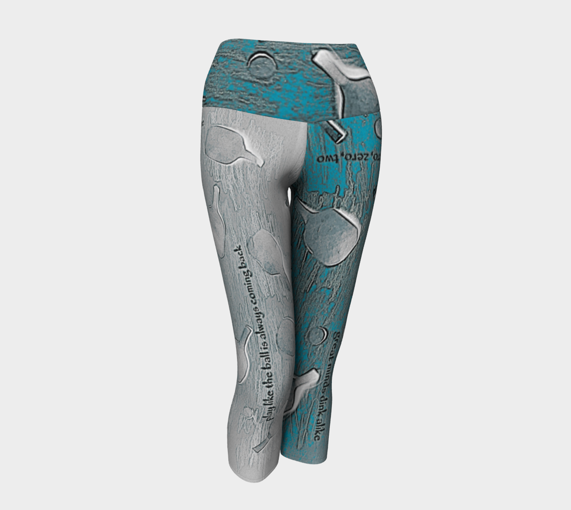 pickleball artwear, quote series, turquoise  and grey preview