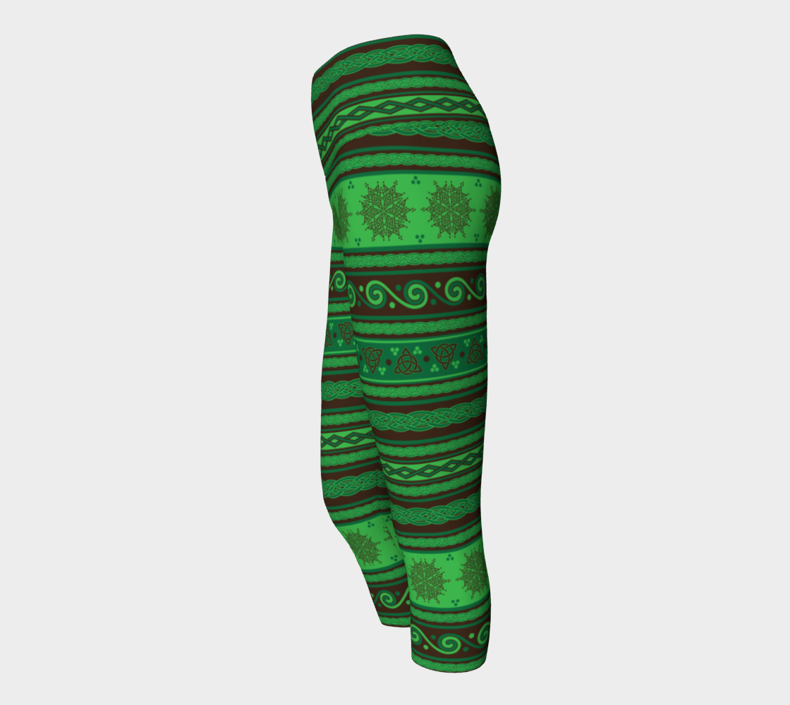 Celtic Knot Fair Isle in Green and Brown preview #2