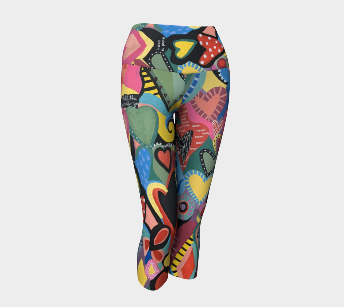 Ana's Hearts (adult yoga capris) preview #1