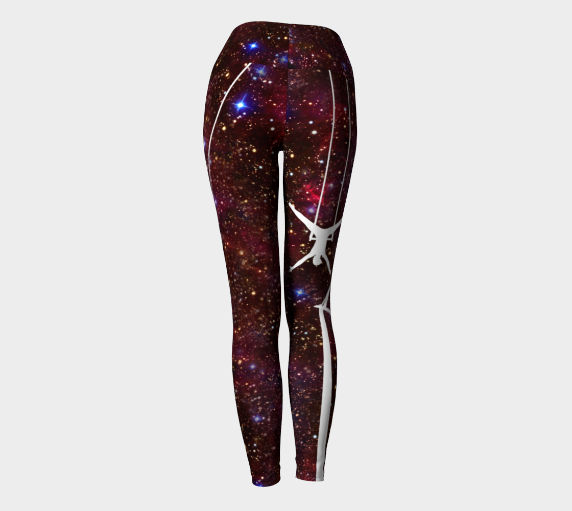 Aerial Stars Pink Yoga Leggings preview #4