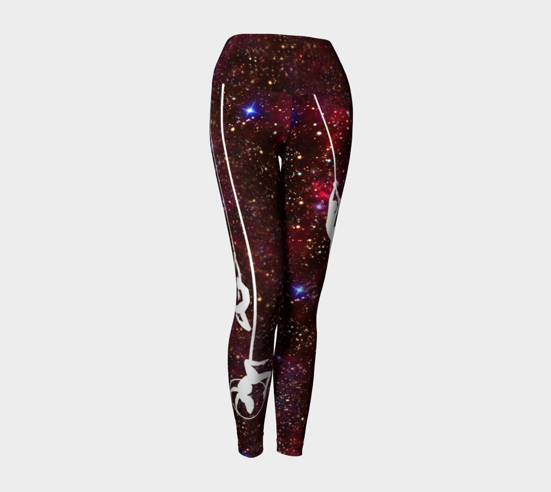 Aerial Stars Pink Yoga Leggings preview #1