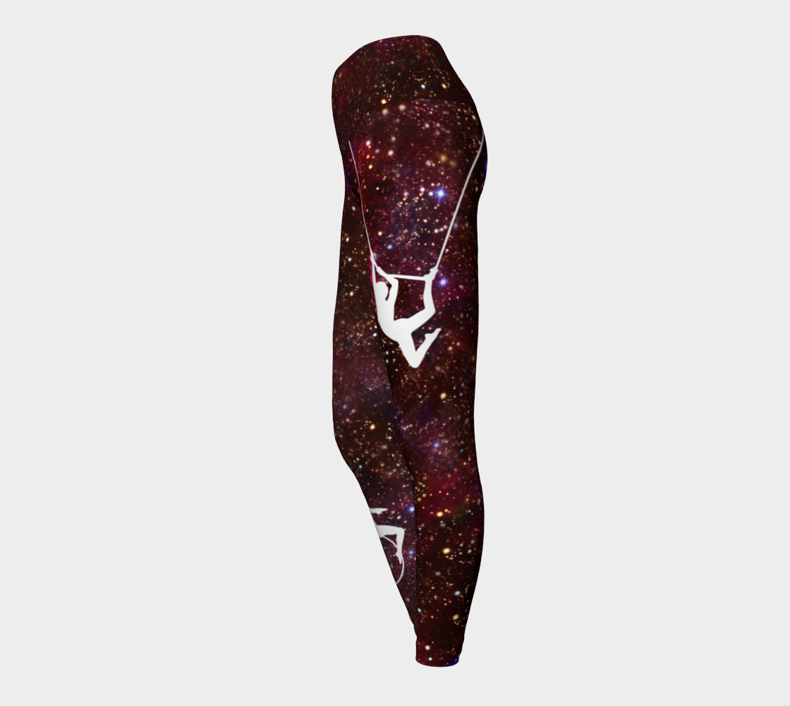 Aerial Stars Pink Yoga Leggings preview #3