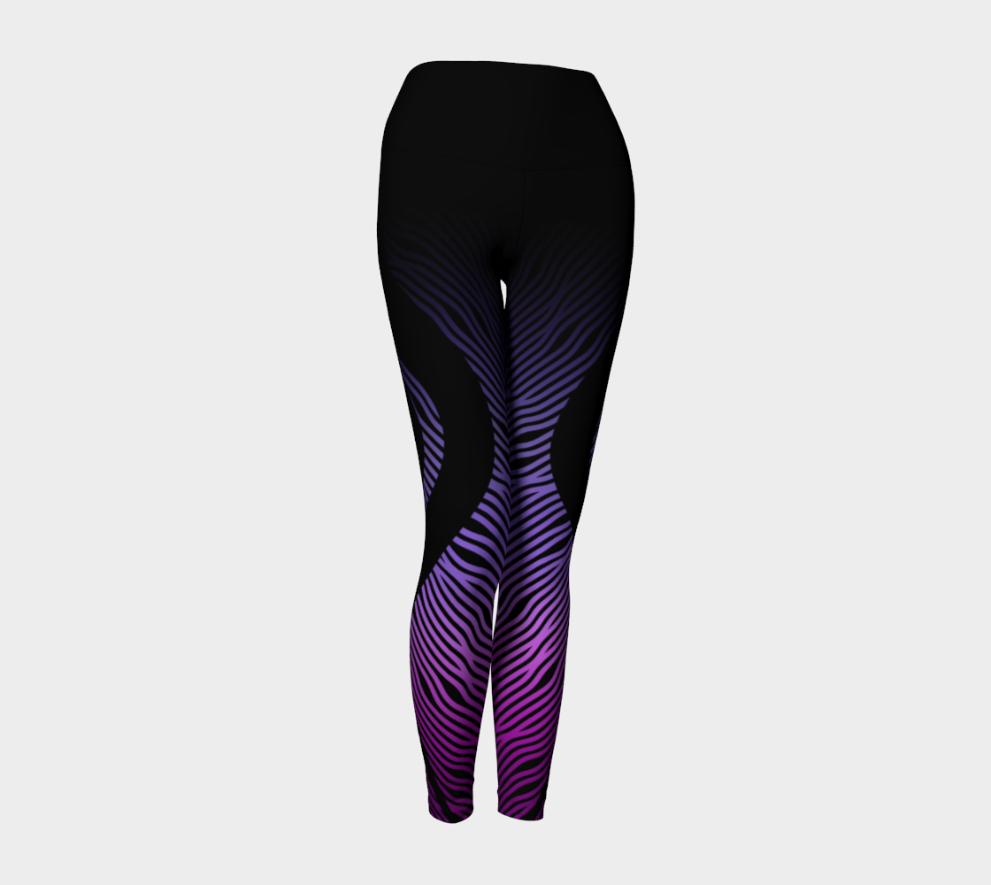 Geometrix - Waves Purple Ombre Yoga Leggings thumbnail #2