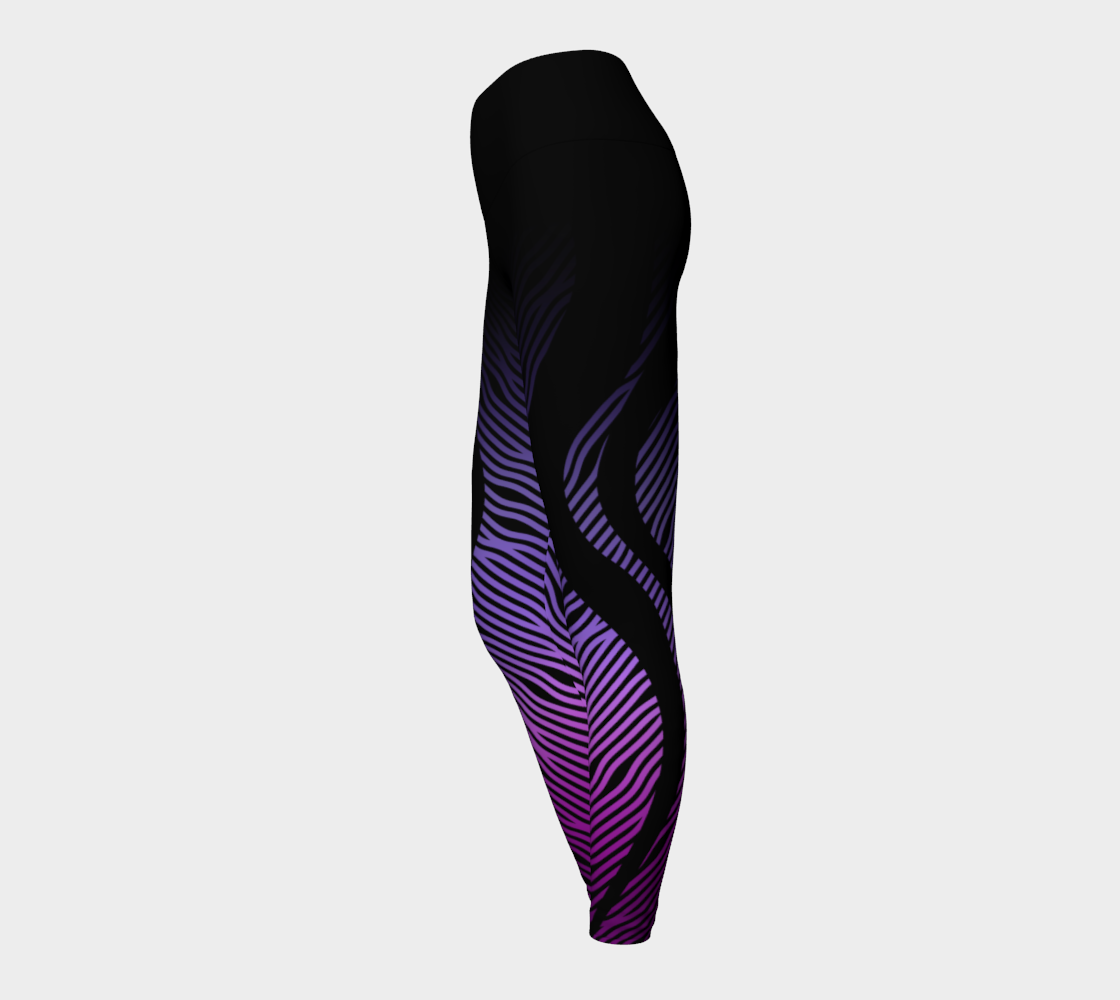 Geometrix - Waves Purple Ombre Yoga Leggings preview #3