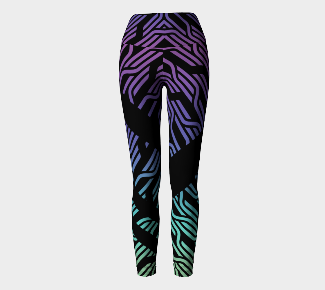Geometrix - Cable Pastel Ombre Yoga Leggings preview #2