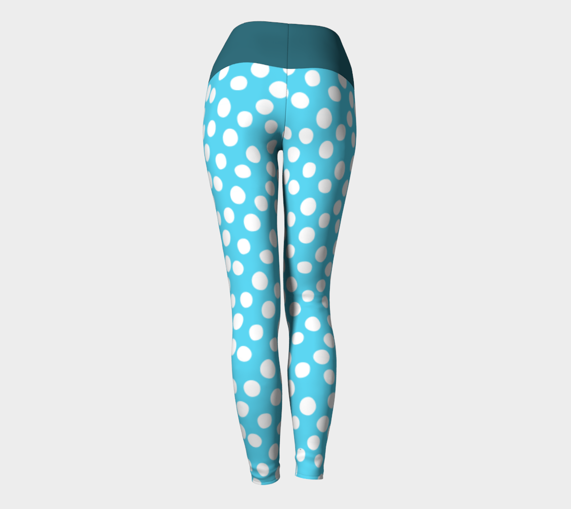 All About the Dots Yoga Leggings - Blue preview #4