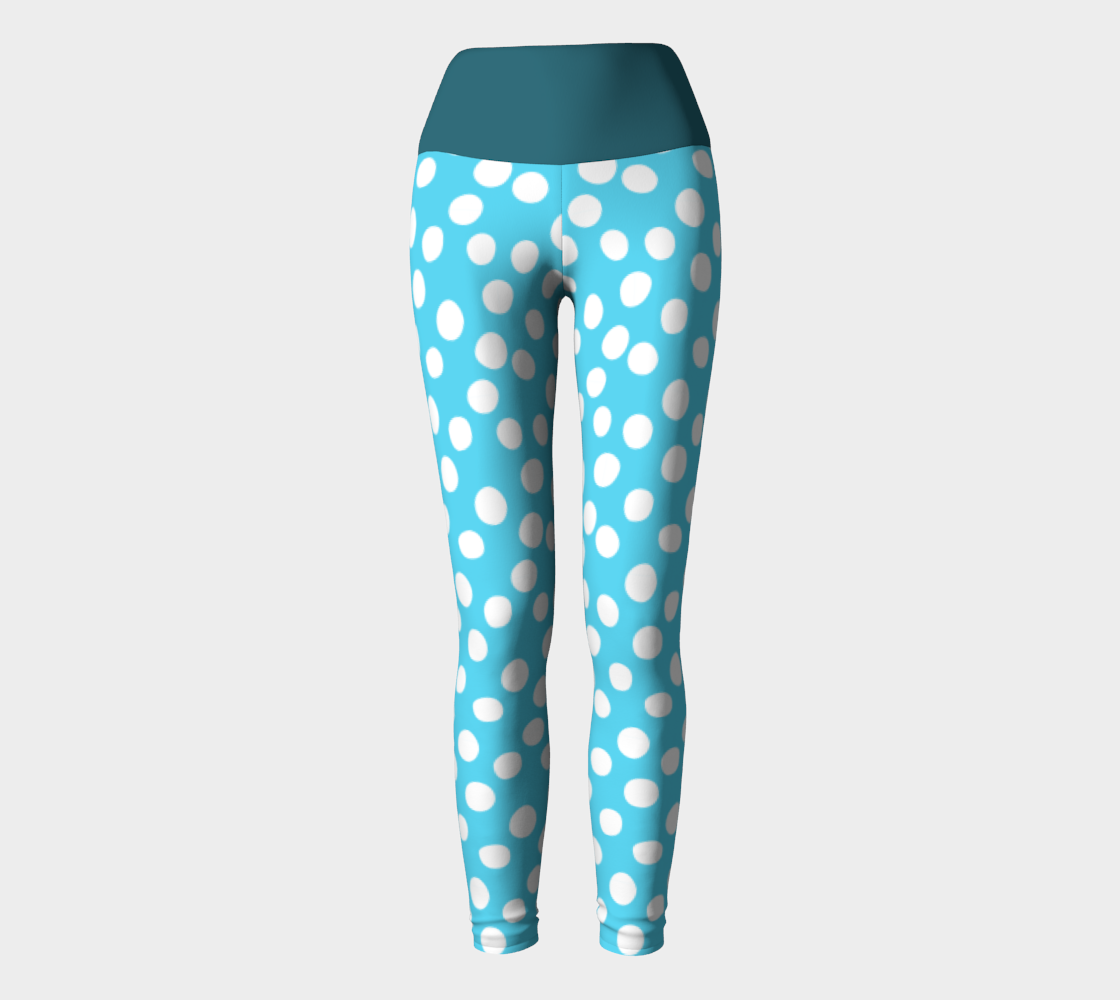 All About the Dots Yoga Leggings - Blue preview