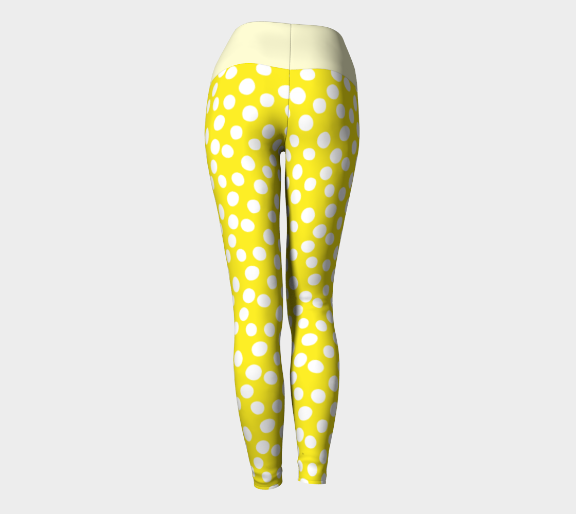 All About the Dots Yoga Leggings - Yellow preview #4