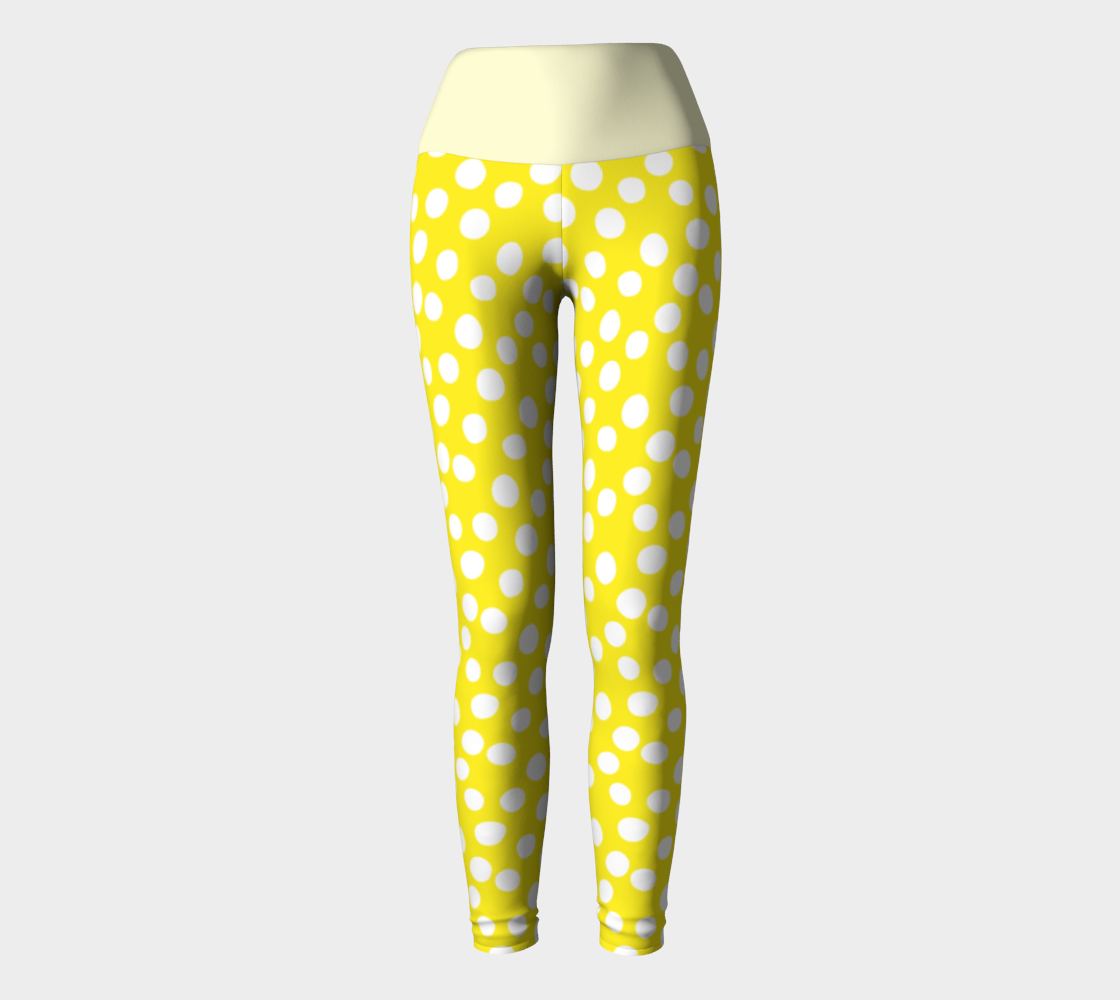 Aperçu de All About the Dots Yoga Leggings - Yellow #2