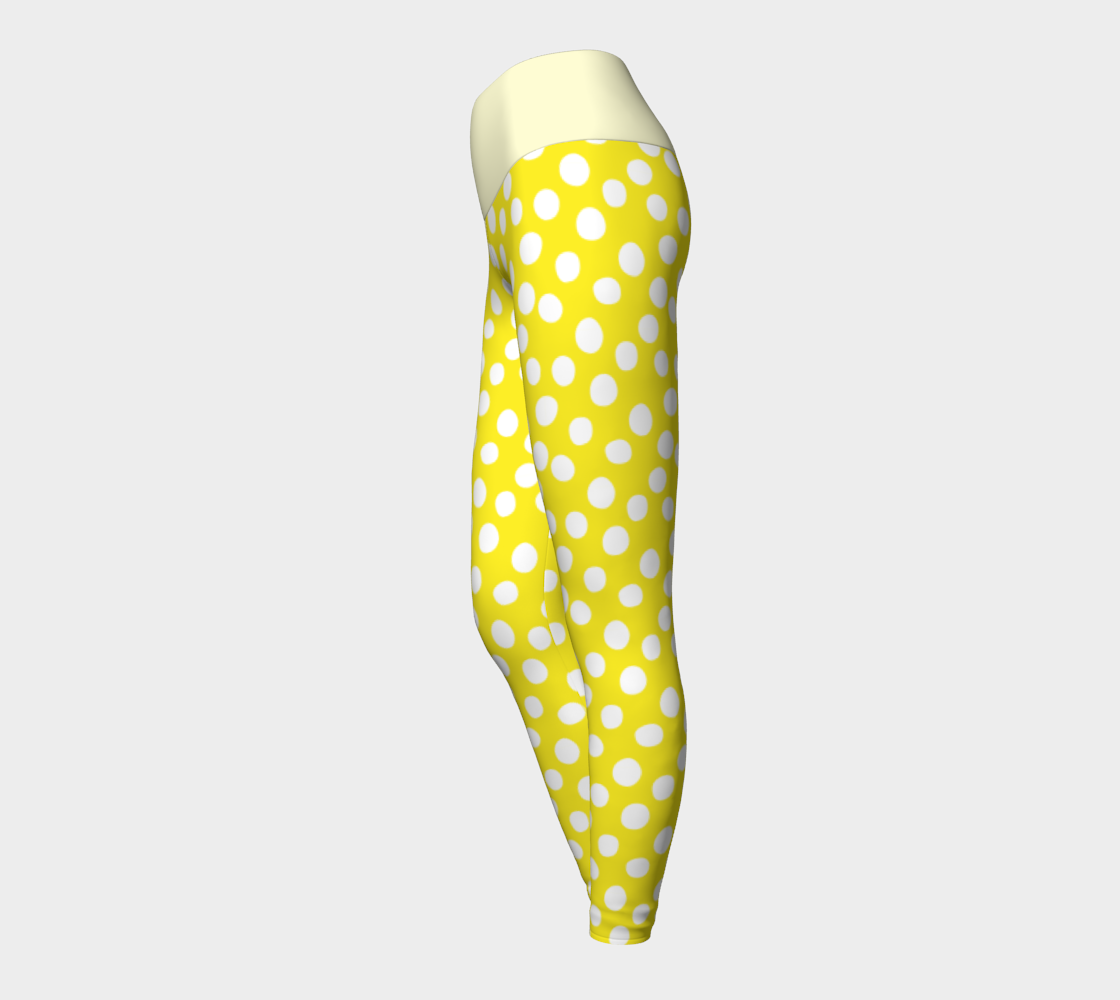 All About the Dots Yoga Leggings - Yellow Miniature #4