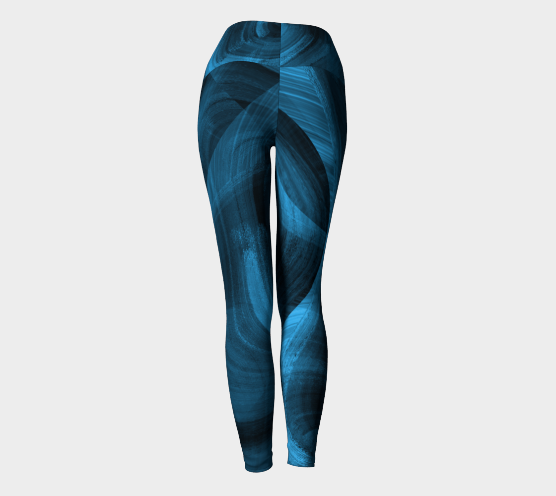 Bluish Black Hole Yoga Leggings preview #4