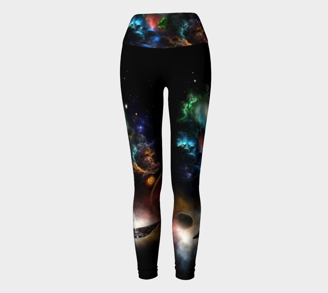 Beyond Space & Time Fractal Art II Spacescape Yoga Leggings preview