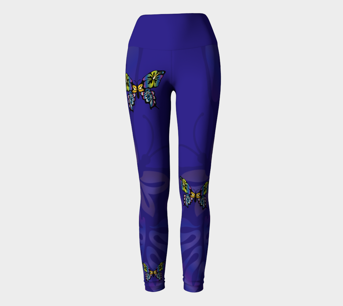 Hibiscus Butterfly Yoga Leggings preview