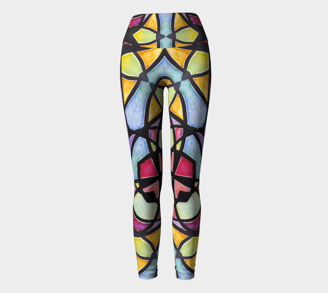 Metro Stained Glass Yoga Leggings preview