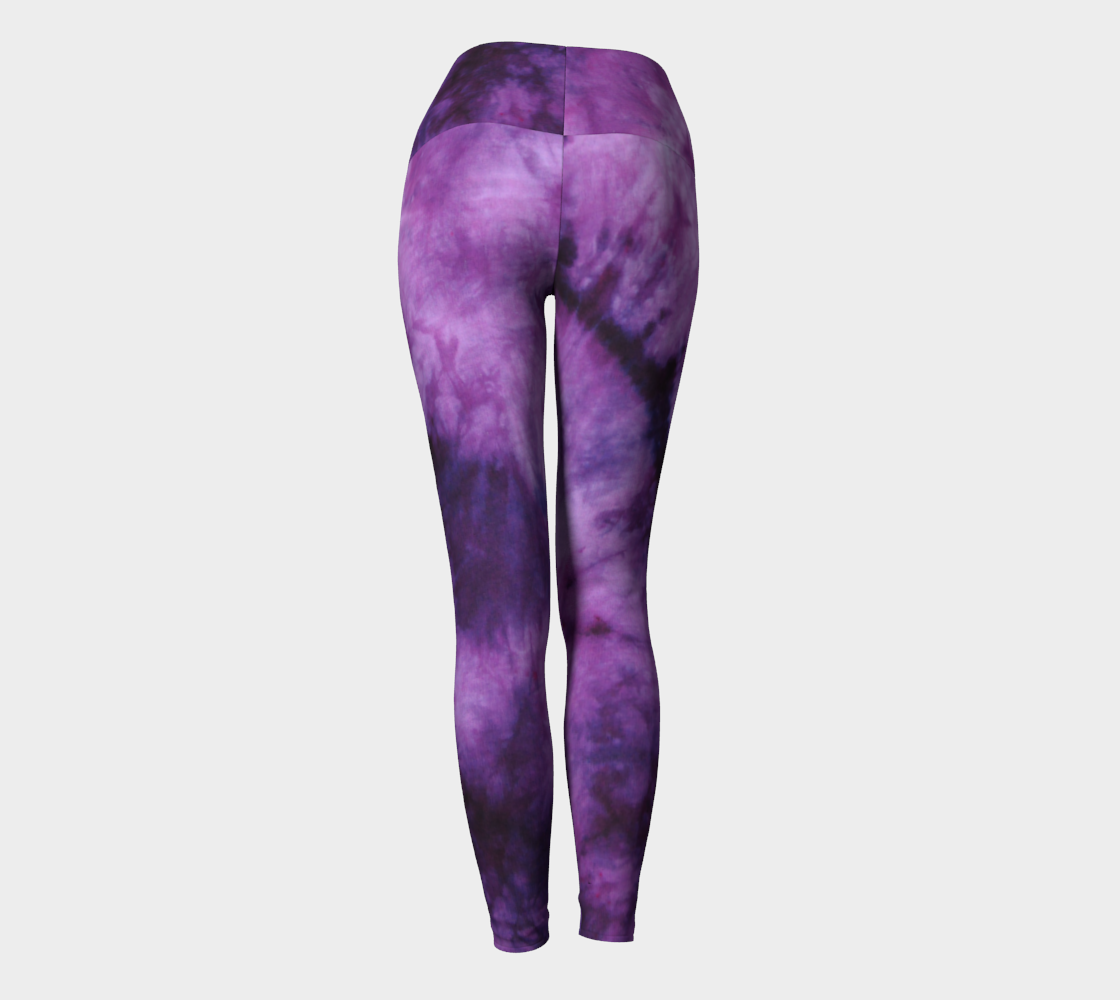 Purple Marble Yoga Leggings preview #4