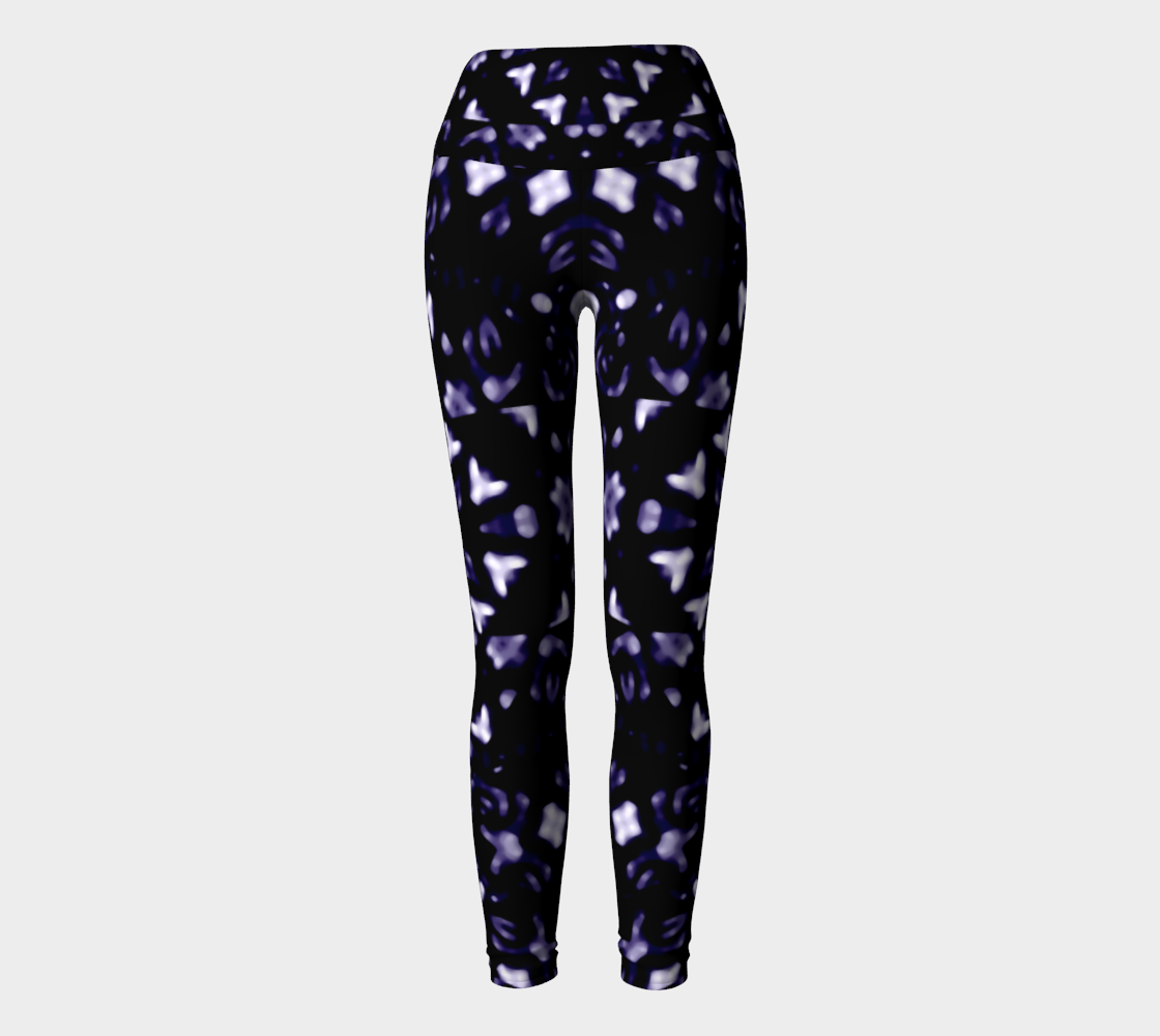 Aperçu de Dark Violet Ornament Pattern Design Yoga Leggings