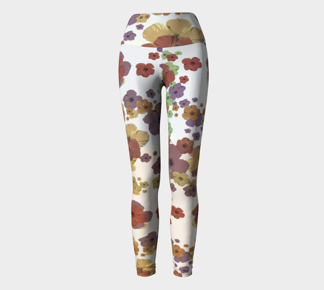 Aperçu de Multicolored Floral Collage Print Yoga Leggings