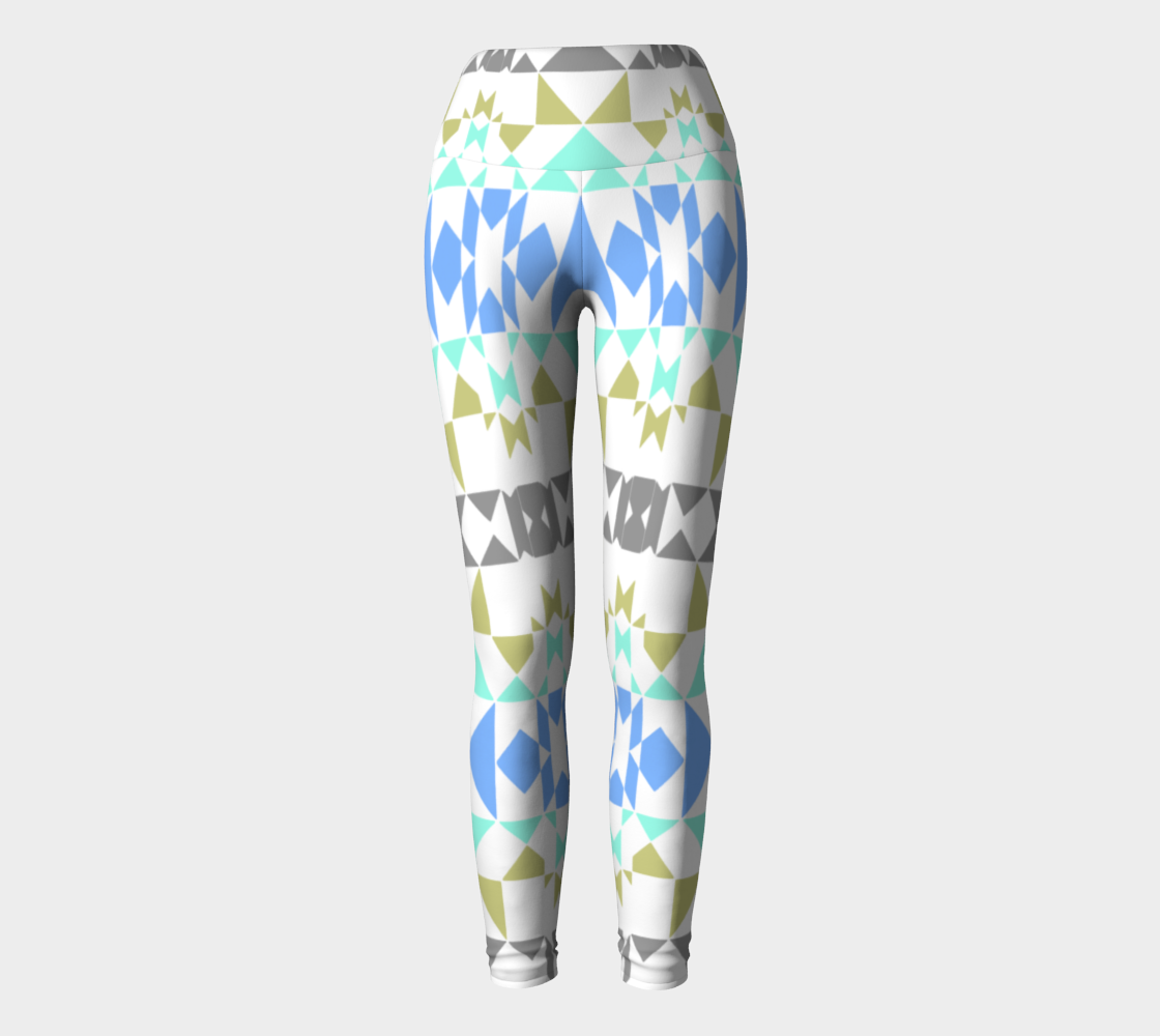 Aperçu de Multicolored Geometric Pattern Yoga Leggings
