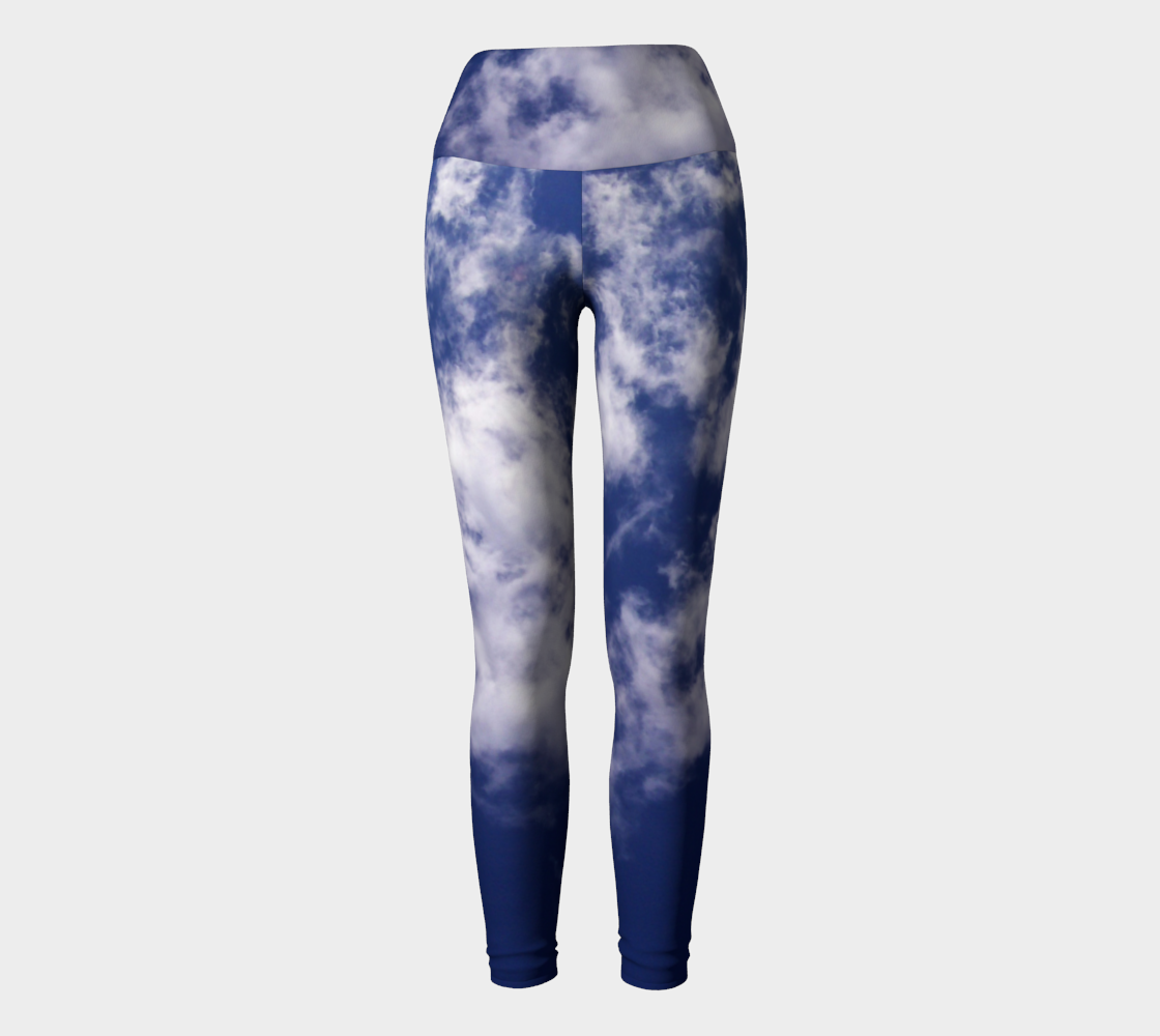 Pulled Cotton Clouds Yoga Leggings preview