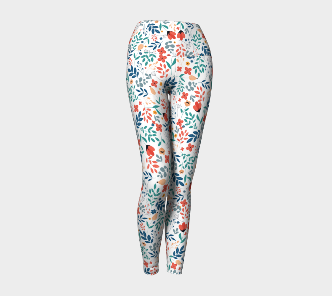 Colourful Floral Yoga Leggings preview #1