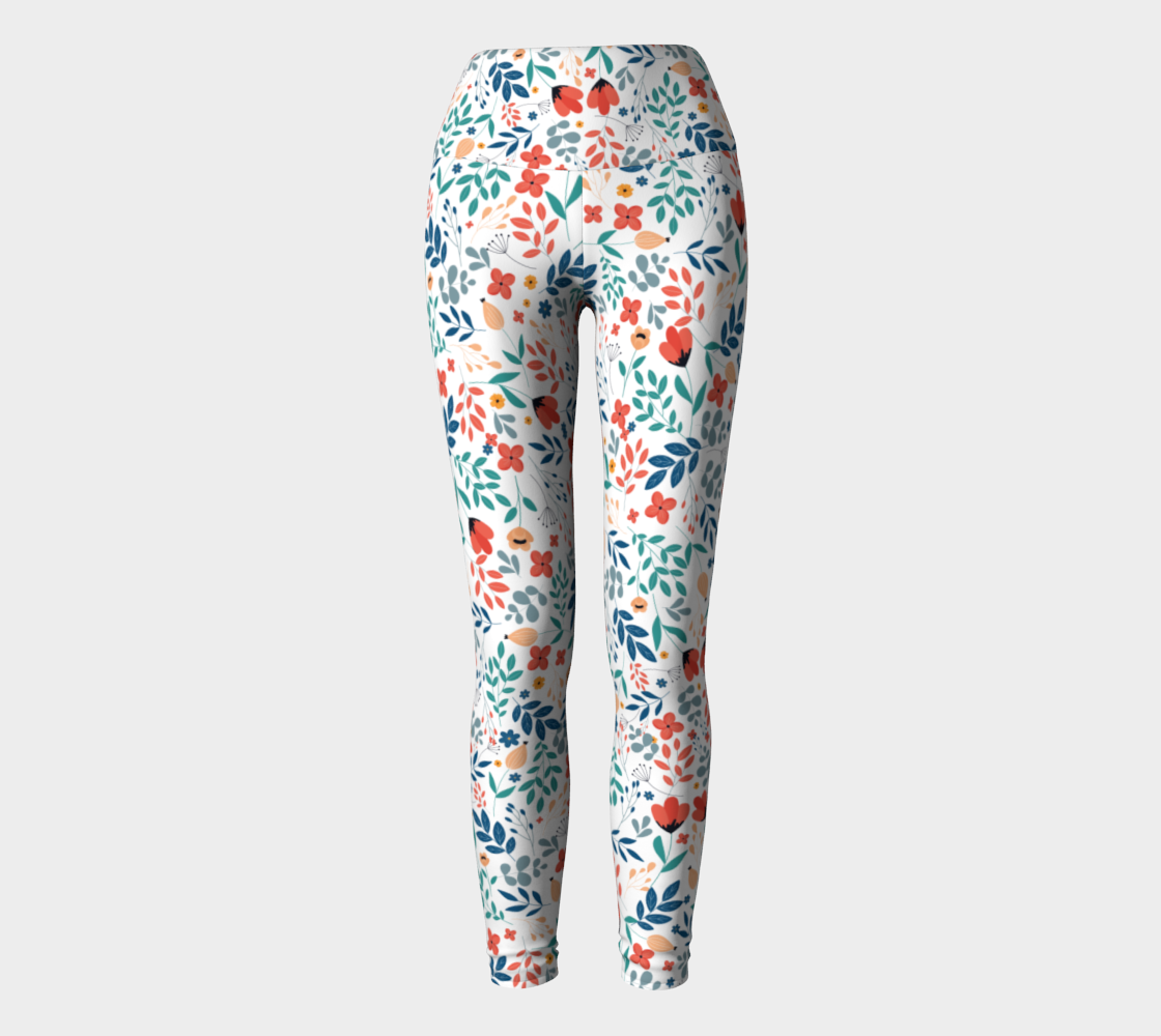 Colourful Floral Yoga Leggings preview