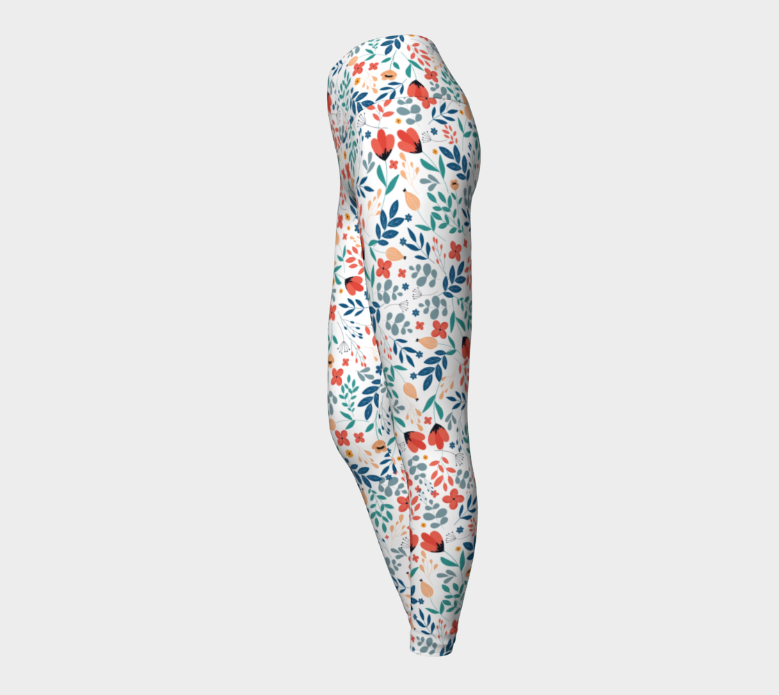 Colourful Floral Yoga Leggings preview #3