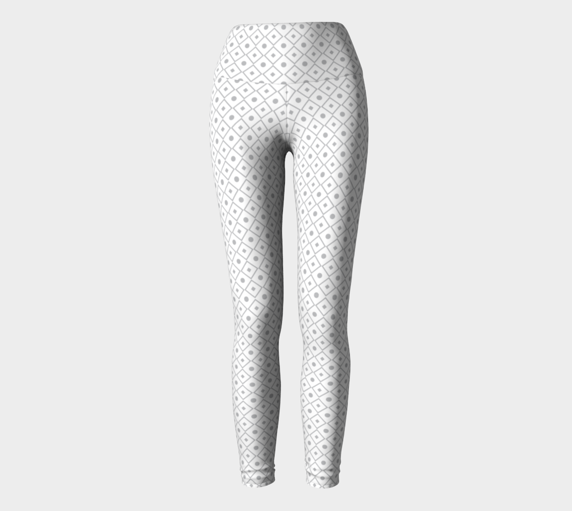 Grey Diamonds Yoga Leggings preview #2