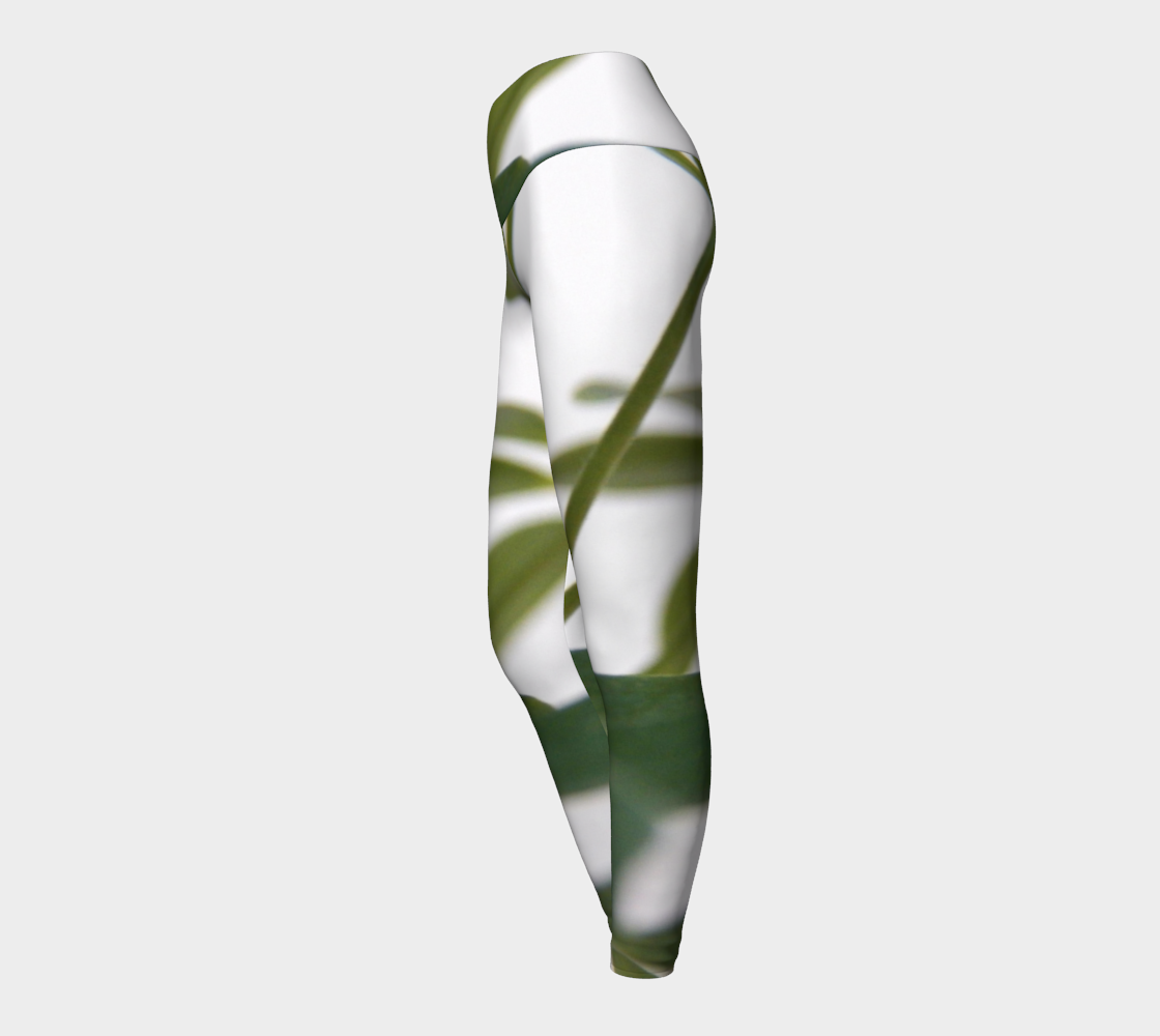 Green Art Yoga Leggings Miniature #4