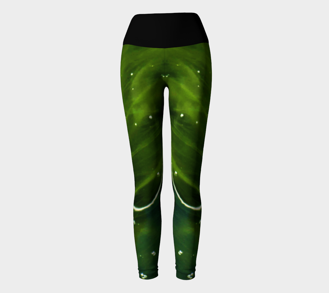 Green Algae and Water Yoga Leggings preview