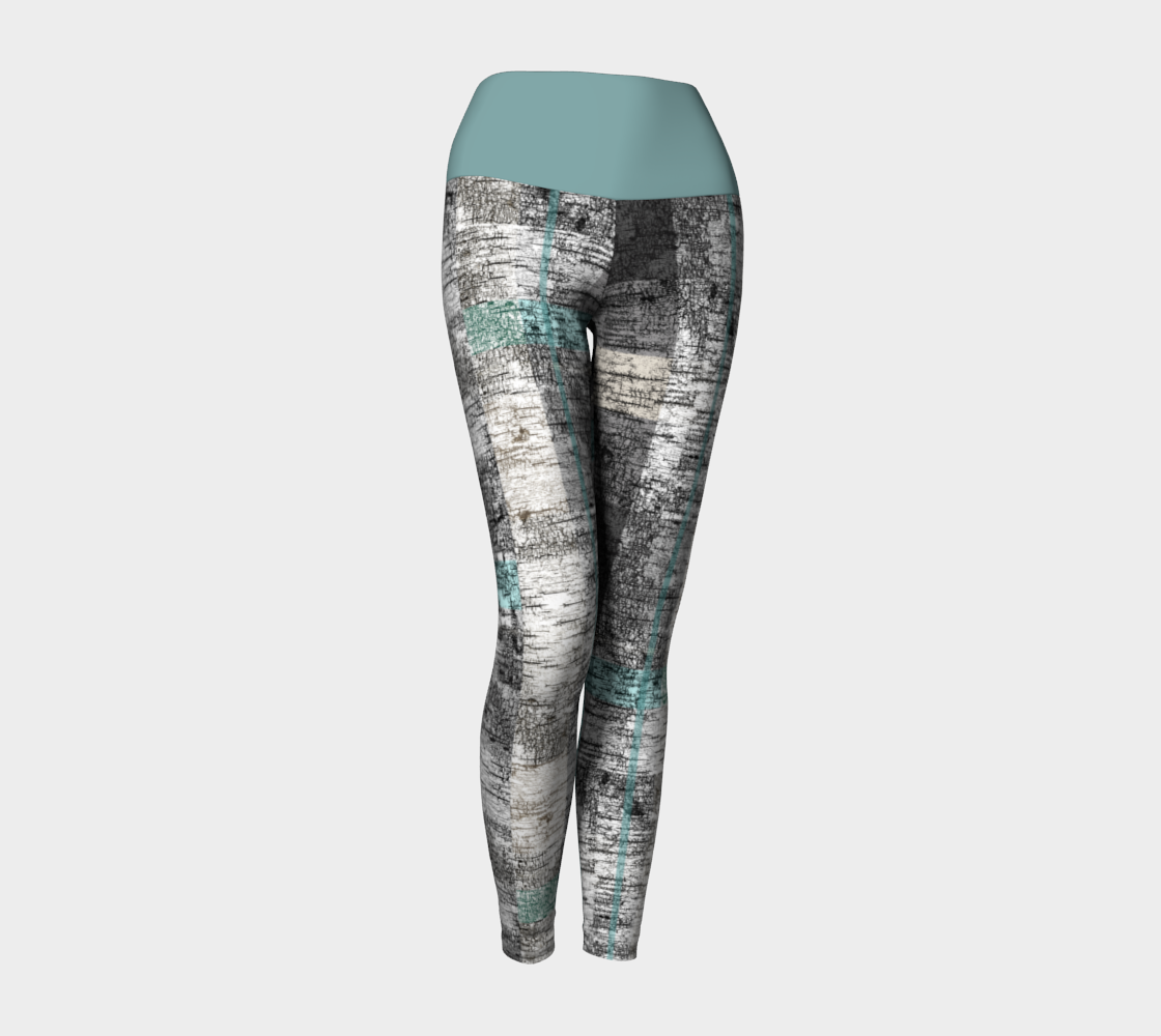Birch Bark Plaid Dusty Teal Grey Cream preview #1
